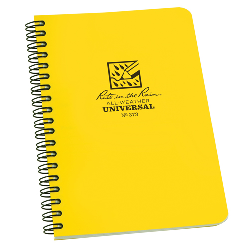 Carnet de notes de poche &agrave; spirale lat&eacute;rale, Couverture souple, Jaune, 64 Pages, 4-5/8" , 7"  Ontario Safety Products