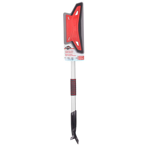 Balai &agrave; neige anti&eacute;gratignures, T&eacute;lescopique, lame Mousse de CAV/E, 52" Longueur, Rouge Ontario Safety Products