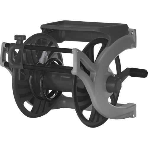Deluxe Wall-Mount Hose Reel, 225', Aluminum/Poly-Plastic Ontario Safety Products
