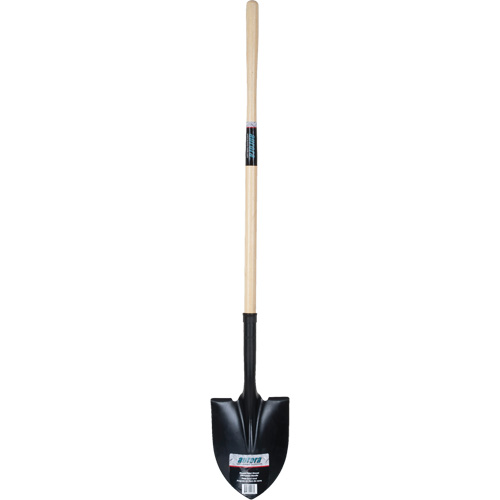 Round Point Shovel, Tempered Steel Blade, Hardwood, Straight Handle Ontario Safety Products