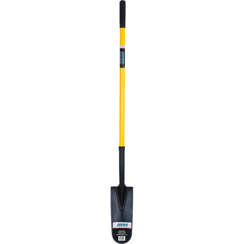 Drain Spade Shovel, Tempered Steel, 14" x 6" Blade, 46" L, Straight Handle Ontario Safety Products
