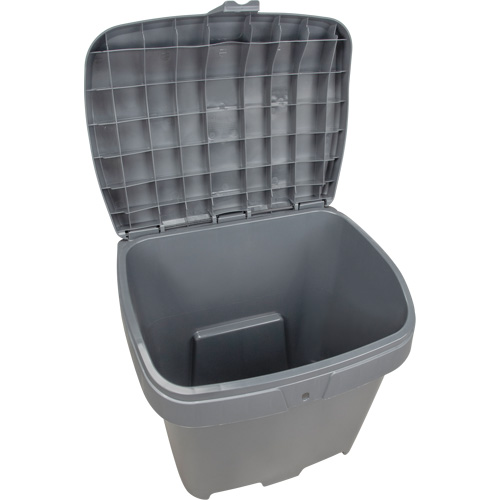 Bacs d'entreposage pour sel & sable, Avec Moraillon, 21" x 27" x 26", 4,24 pi³, Gris Ontario Safety Products