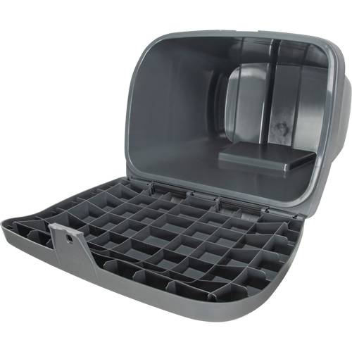 Bacs d'entreposage pour sel & sable, Avec Moraillon, 21" x 27" x 26", 4,24 pi³, Gris Ontario Safety Products