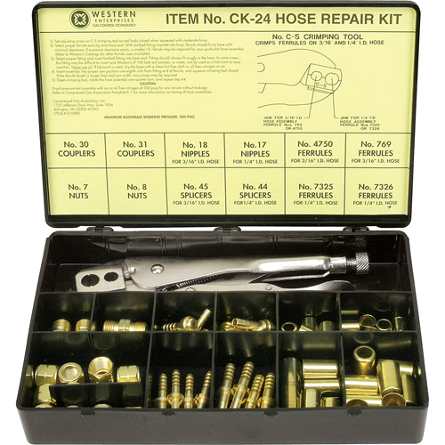 Trousses de r&eacute;paration pour tuyau, Laiton Ontario Safety Products