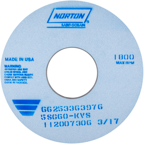 Tool Room Wheel, Type 01, Ceramic Alumina, 14" x 1" Ontario Safety Products