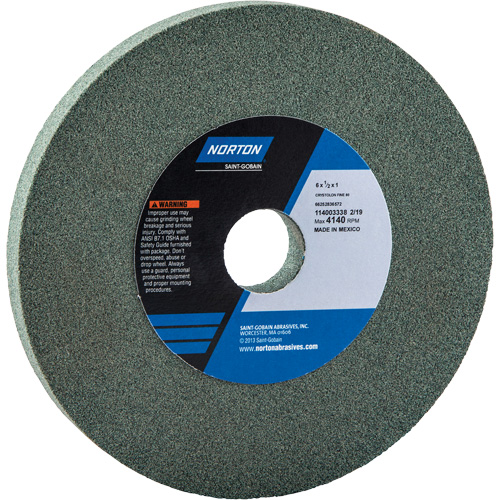 Bench Grinding Wheels - Gemini, 6" x 1/2", 1" Arbor Ontario Safety Products