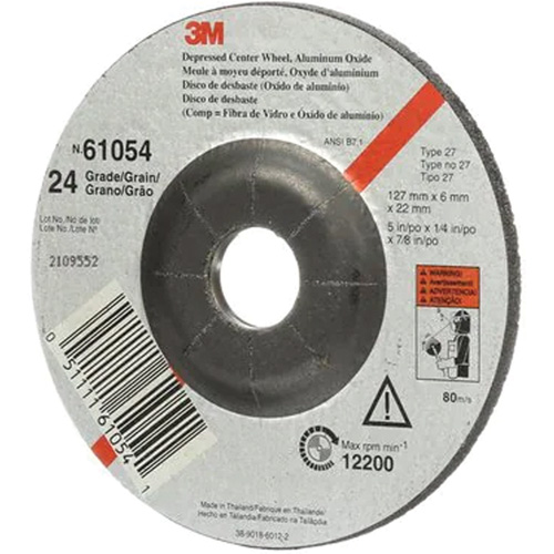 Depressed Centre Grinding Wheel, 5" x 27, Aluminum Oxide Ontario Safety Products