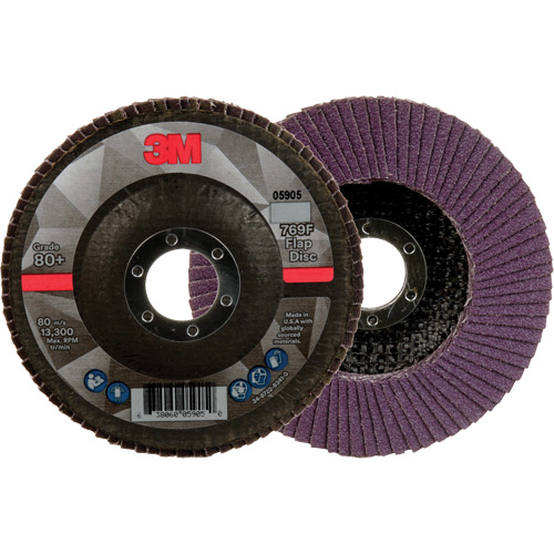 769F Quick Change Flap Disc, 4-1/2" x 7/8", Type 27, 80+ Grit, Ceramic Ontario Safety Products