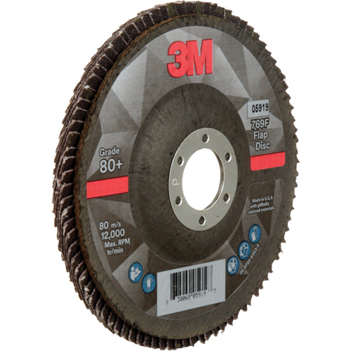 769F Quick Change Flap Disc, 5" x 7/8", Type 27, 80+ Grit, Ceramic Ontario Safety Products
