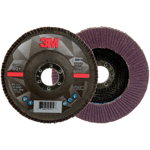 769F Quick Change Flap Disc, 5" x 7/8", Type 27, 80+ Grit, Ceramic Ontario Safety Products