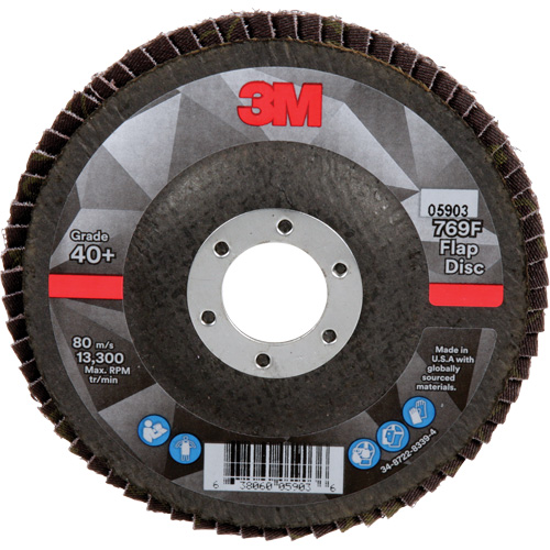 Disque &agrave; lamelles &agrave; changement rapide 769F, 4-1/2" x 7/8", Type 27, Grain 40+, C&eacute;ramique Ontario Safety Products