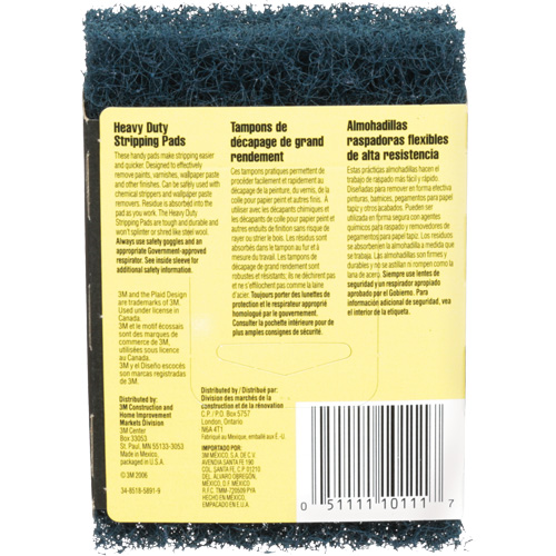 Heavy-Duty Stripping Pads, Aluminum Oxide, 3-1/2" x 5", Coarse Grit Ontario Safety Products