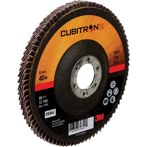 Cubitron II 969F Flap Disc, 5" x 7/8", Type 27, 40+ Grit, Ceramic Ontario Safety Products