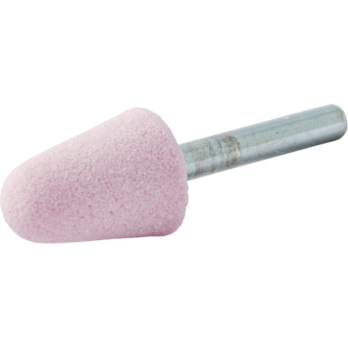 Vitrified Bond Mounted Point, A5, Aluminum Oxide, 3/4" Dia., 1-1/8" L, 80 Grit Ontario Safety Products