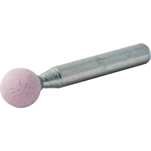 Vitrified Bond Mounted Point, B122, Aluminum Oxide, 3/8" Dia., 3/8" L, 80 Grit Ontario Safety Products