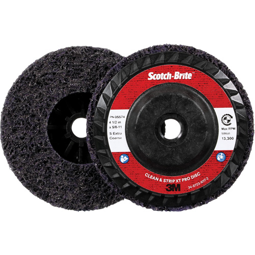Scotch-Brite Clean and Strip XT Pro Disc XO-DC, 4-1/2" Dia., Extra Coarse Grit, Silicon Carbide Ontario Safety Products