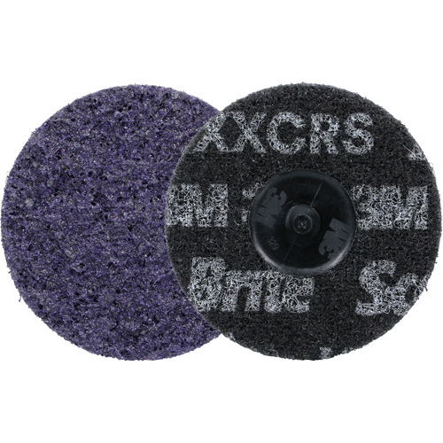Meule robuste pour le conditionnement de pr&eacute;cision des surfaces Scotch-Brite Roloc, HD-DR, 3" dia., Grain 60+, C&eacute;ramique Ontario Safety Products