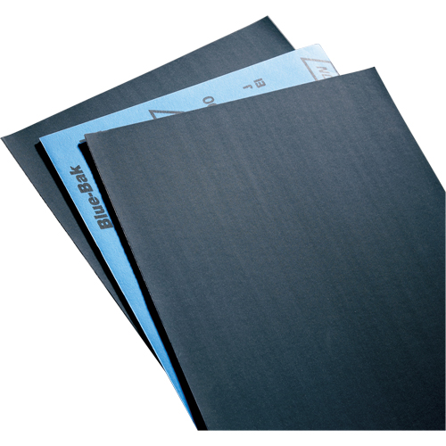 Papier abrasif en feuilles de papier - Feuilles de 9" x 11" &agrave; l'&eacute;preuve de l'eau Blue-Bak T414, 9" x 11", Grain 220, Carbure de silicium Ontario Safety Products