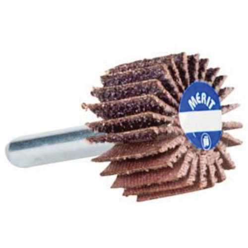 Mini Flap Wheel, Aluminum Oxide, 80 Grit, 1-1/2" x 1-1/2" x 1/4" Ontario Safety Products