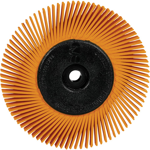 Scotch-Brite Type A Precision Radial Bristle Brush PN-RB with Adapter, Ceramic, 80+ Grit, 6" Dia. Ontario Safety Products