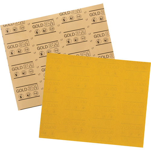 Gold Abrasive Sheet 12541, 9" x 11", 320 Grit, Aluminum Oxide Ontario Safety Products