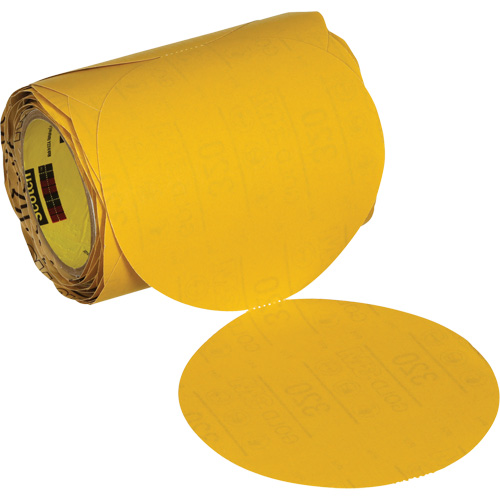 Stikit Gold Abrasive Disc Roll 09317, 6" Dia., 320 Grit, Aluminum Oxide Ontario Safety Products