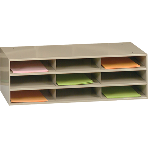 Organisateurs de donn&eacute;es, Stationnaire, 9 fentes, Acier, 33-3/4" la x 11-5/8" p x 10-3/4" h Ontario Safety Products