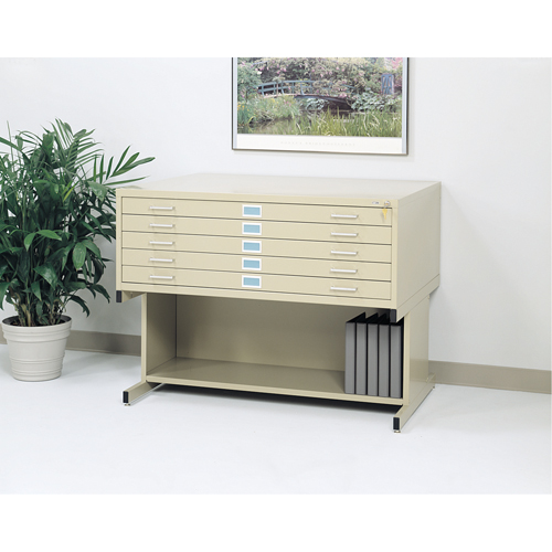 Steel Plan Files, 5 Drawers, 46-3/8" W x 35-3/8" D x 16-1/2" H Ontario Safety Products