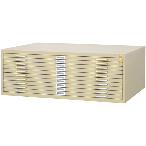 Steel Plan Files, 10 Drawers, 46-3/8" W x 35-3/8" D x 16-1/2" H Ontario Safety Products