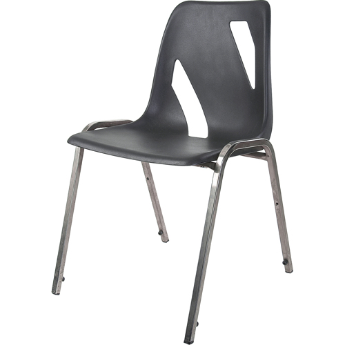 Chaise empilable, Vinyle, Hauteur 31", Capacit&eacute; 275 lb, Noir Ontario Safety Products