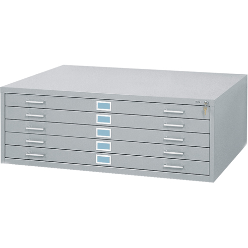 Steel Plan Files, 5 Drawers, 46-3/8" W x 35-3/8" D x 16-1/2" H Ontario Safety Products