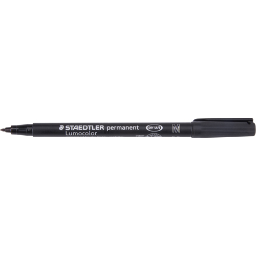Lumocolor&reg; Permanent Marker, Black, Medium Tip Ontario Safety Products