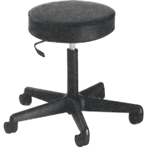 900 Series Task Stool, Mobile, Adjustable, 16" - 22", Fabric Seat, Black Ontario Safety Products