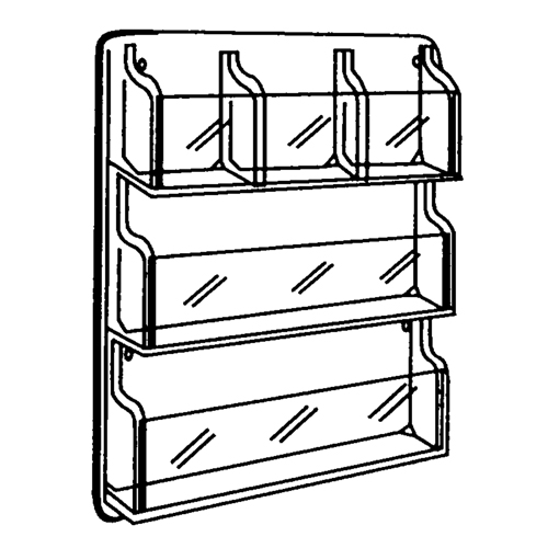Pr&eacute;sentoirs, Mural, 9 fentes, Plastique, 30" la x 2" p x 36-7/8" h Ontario Safety Products