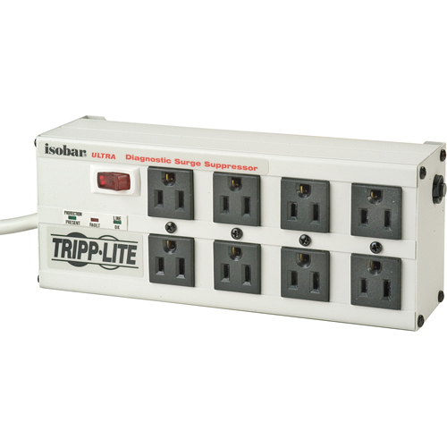 Isobar&reg; Premium Surge Suppressors, 8 Outlets, 3840 J, 1440 W, 12' Cord Ontario Safety Products
