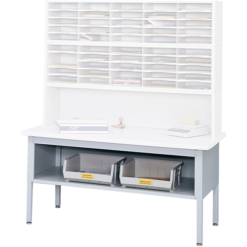 Mobilier E-Z Sort pour la salle du courrier- Tables de tri avec tablette-Dessus de table, 60" la x 28" p x 36" h, Stratifi&eacute; Ontario Safety Products