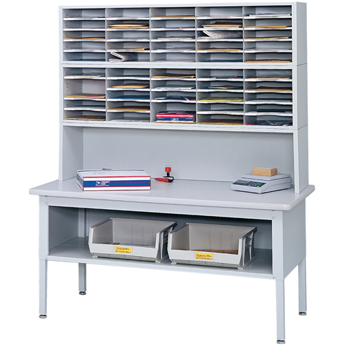 Mobilier E-Z Sort pour la salle du courrier- Tables de tri avec tablette-Dessus de table, 60" la x 28" p x 36" h, Stratifi&eacute; Ontario Safety Products