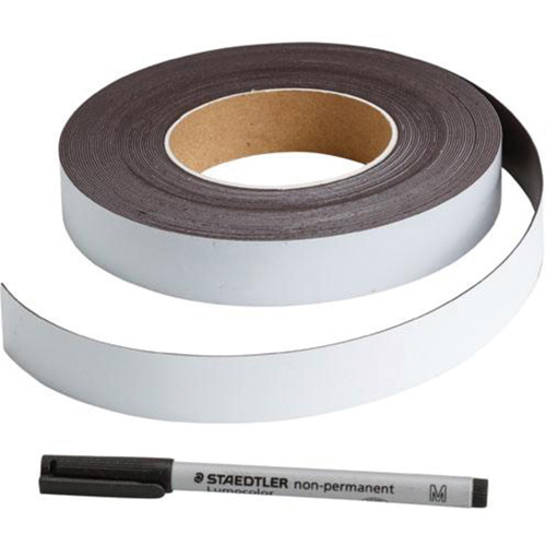 Write-On Magnetic Label, Magnetic, 600" L x 1" W Ontario Safety Products