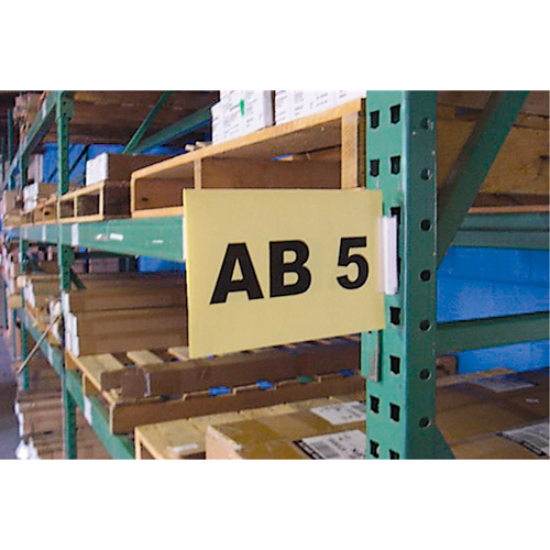 Ensembles d'&eacute;tiquettes pour all&eacute;es d'entrep&ocirc;t &agrave; fixation par pression Slip 'N Stik, 11" x 8-1/2", Plastique Ontario Safety Products