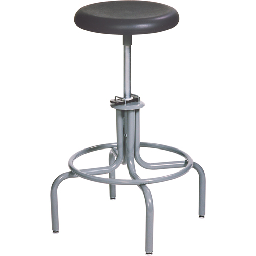 600 Series Stool, Stationary, Adjustable, 27" - 33", Polyurethane Seat, Black Ontario Safety Products
