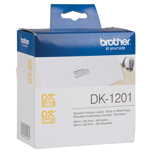 Tape Cartridge for QL Label Printers, 29 mm x 3-1/2", White Ontario Safety Products