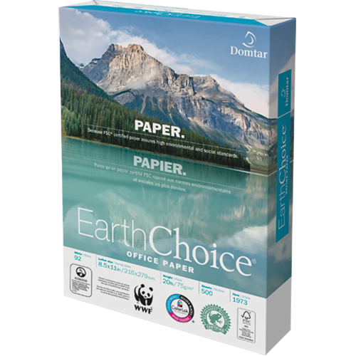 EarthChoice&reg; Office Paper, FSC, 8-1/2" x 11", 20 lbs., White Ontario Safety Products
