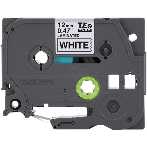 Tze Tape Cartridges, 12 mm x 26-1/4', Black on White Ontario Safety Products