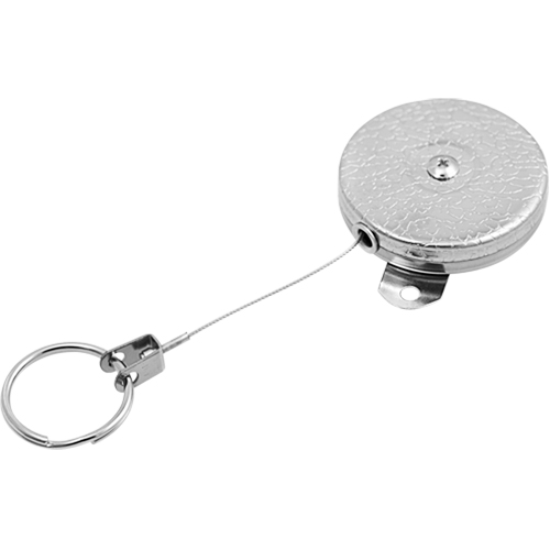 Porte-cl&eacute;s autor&eacute;tractables #487-HD, Chrome, C&acirc;ble 48", Fixation Support pour montage Ontario Safety Products