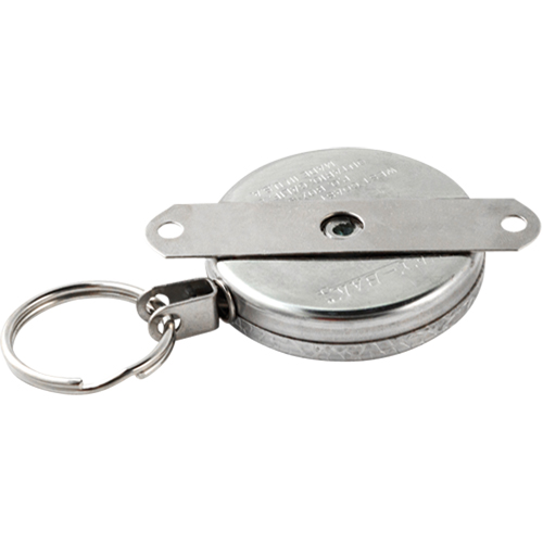Porte-cl&eacute;s autor&eacute;tractables #487-HD, Chrome, C&acirc;ble 48", Fixation Support pour montage Ontario Safety Products