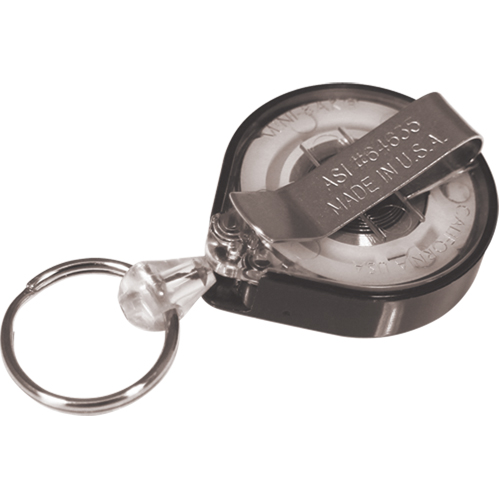 Retractable Mini-Bak&reg; Key Rings, Plastic, 36" Cable, Belt Clip Attachment Ontario Safety Products