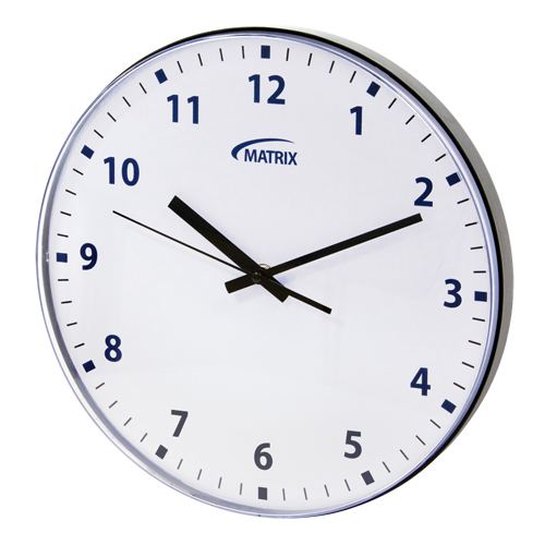 Horloge 12 h, Analogique, &agrave; piles, 12-3/4", Noir Ontario Safety Products