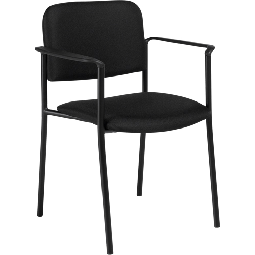 Chaises empilables, Tissu, Hauteur 32", Capacit&eacute; 300 lb, Noir Ontario Safety Products