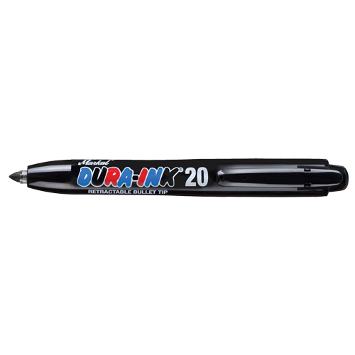 Dura-Ink&reg; #20 Permanent Marker, Black, Fine Tip Ontario Safety Products