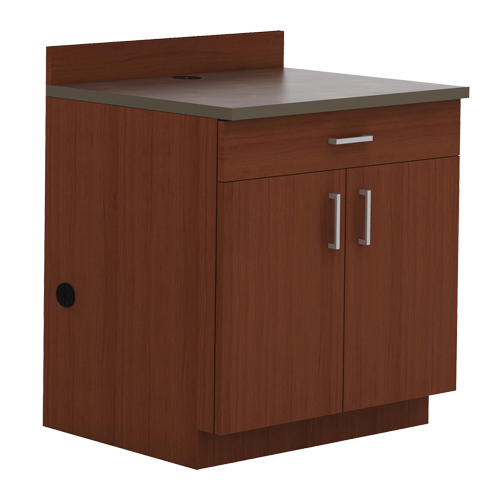 Modular Base Cabinet, Melamine, 39" H x 36" W x 25" D, Mahogany Ontario Safety Products